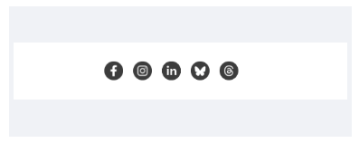 Social Media Icons block example