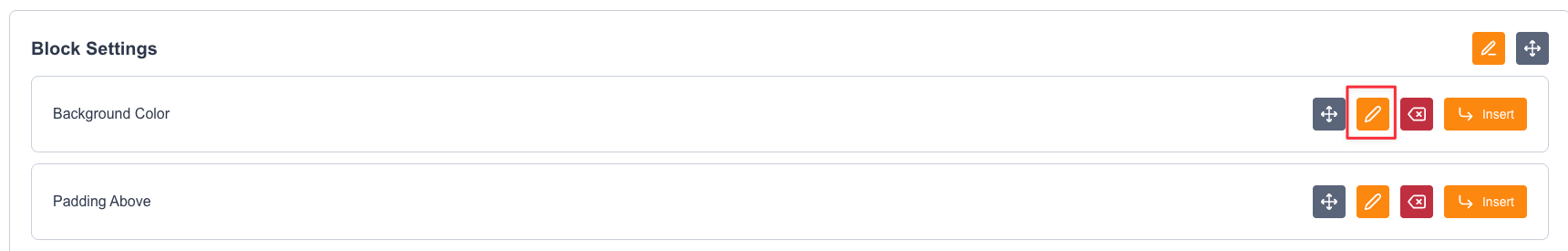 Clicking the edit icon next to the Background Color replacement